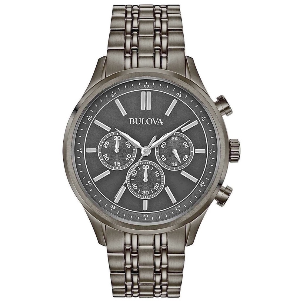 Bulova Men's Quartz Chronograph Multi Dial Stainless Steel Watch 42MM 98A217